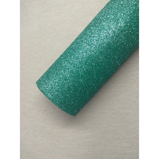 Глиттерный фоамиран 2 мм 20*30 см цв. бирюзовый, цена за лист